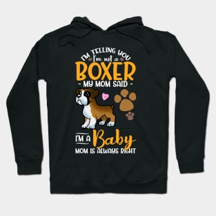 Im Telling You Im Not A Boxer My Mom Said Im A Baby Hoodie